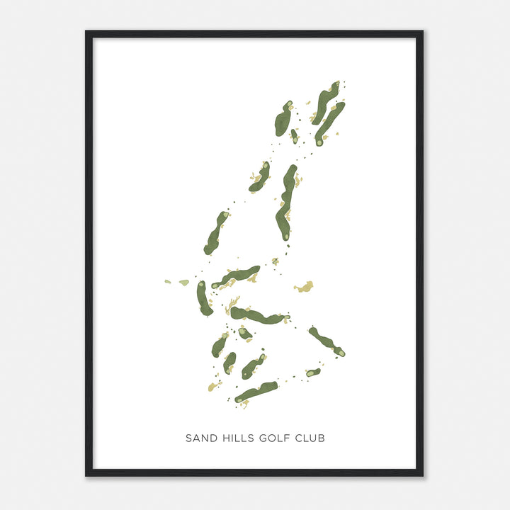 Print of Sand Hills Golf Club Modern Map