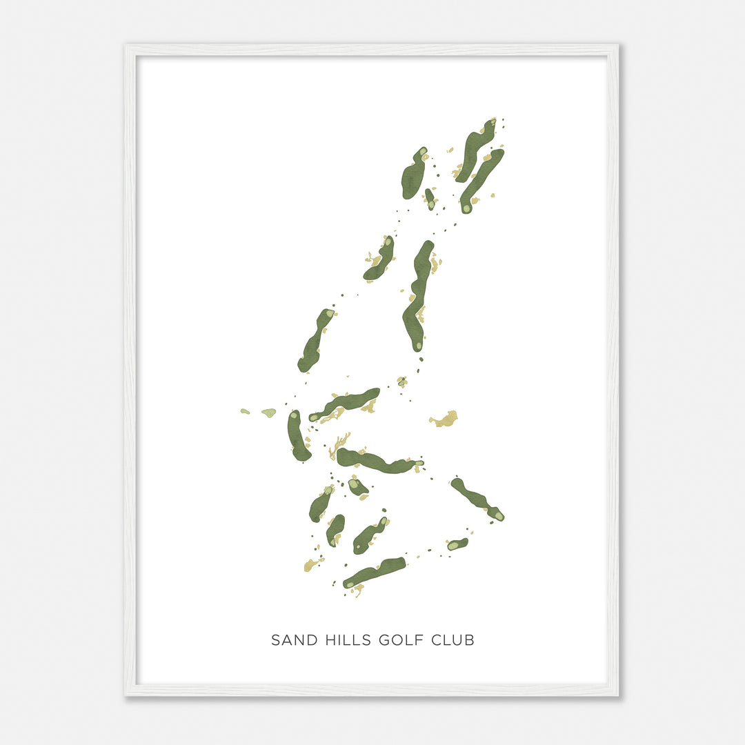Print of Sand Hills Golf Club Modern Map