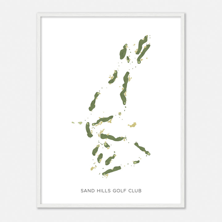 Print of Sand Hills Golf Club Modern Map