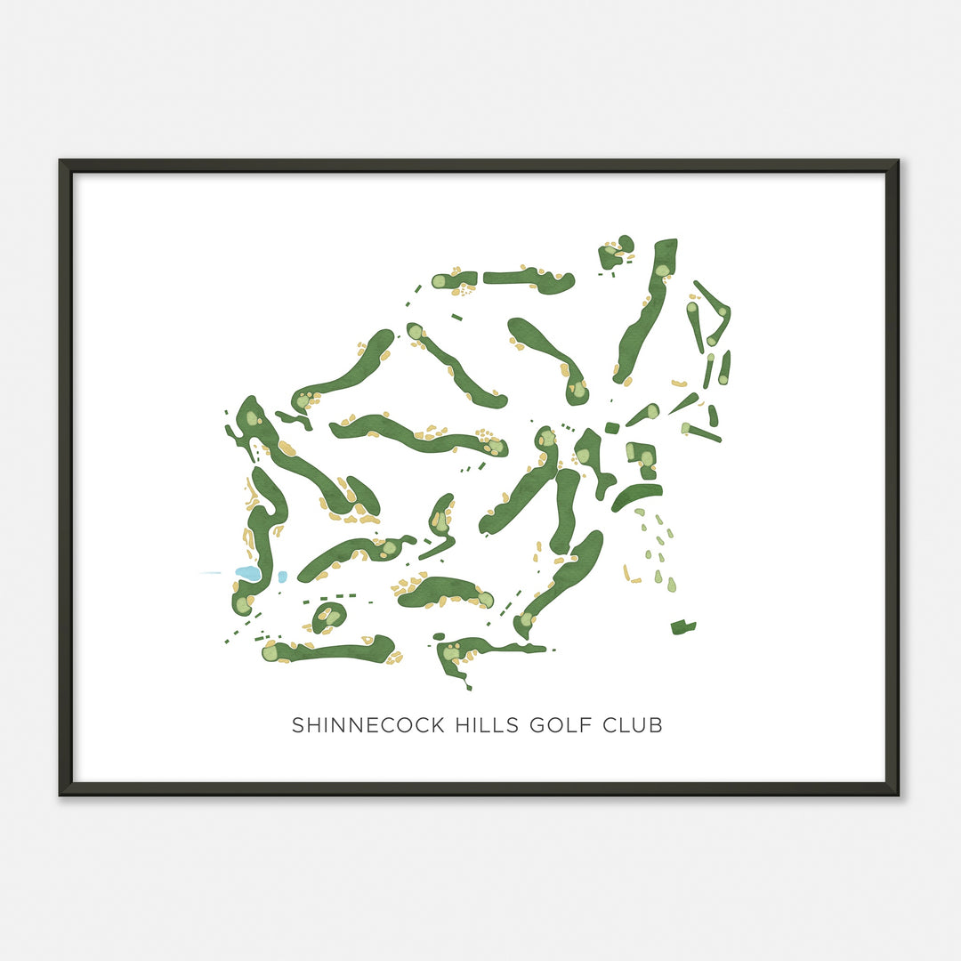 Print of Shinnecock Hills Golf Club Modern Map