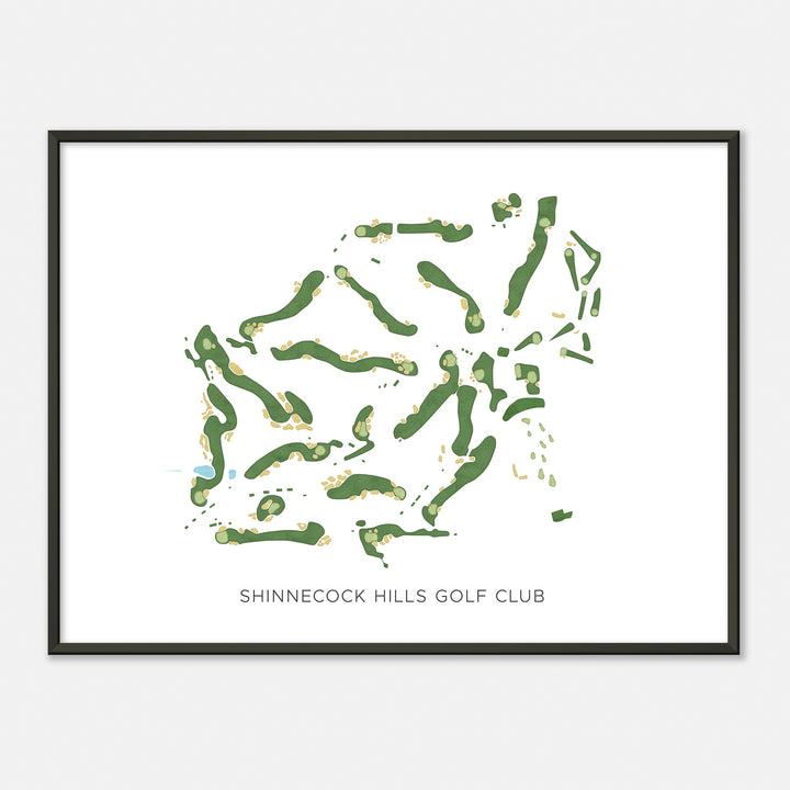 Print of Shinnecock Hills Golf Club Modern Map