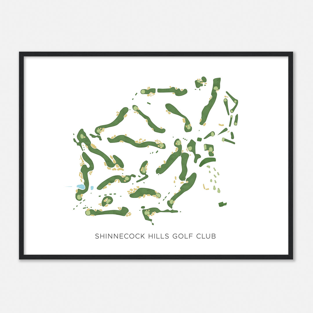 Print of Shinnecock Hills Golf Club Modern Map