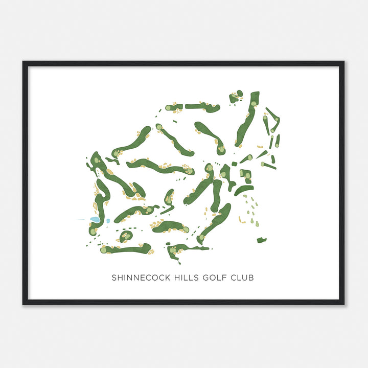 Print of Shinnecock Hills Golf Club Modern Map