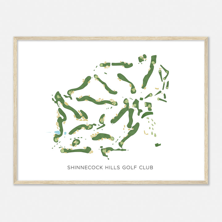 Print of Shinnecock Hills Golf Club Modern Map