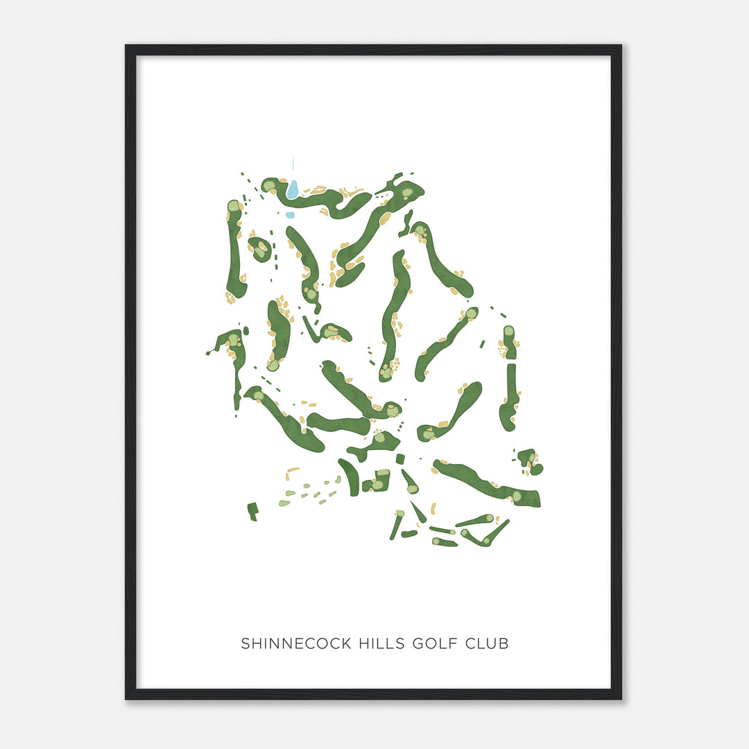 Print of Shinnecock Hills Golf Club Modern Map
