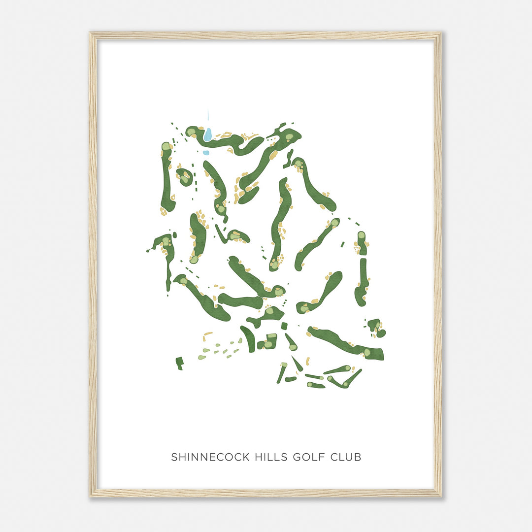 Print of Shinnecock Hills Golf Club Modern Map