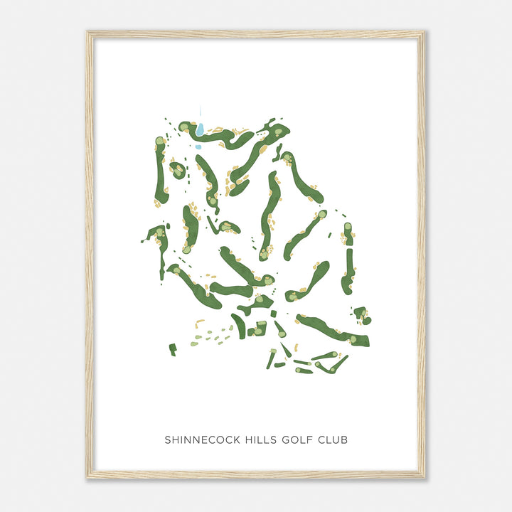 Print of Shinnecock Hills Golf Club Modern Map