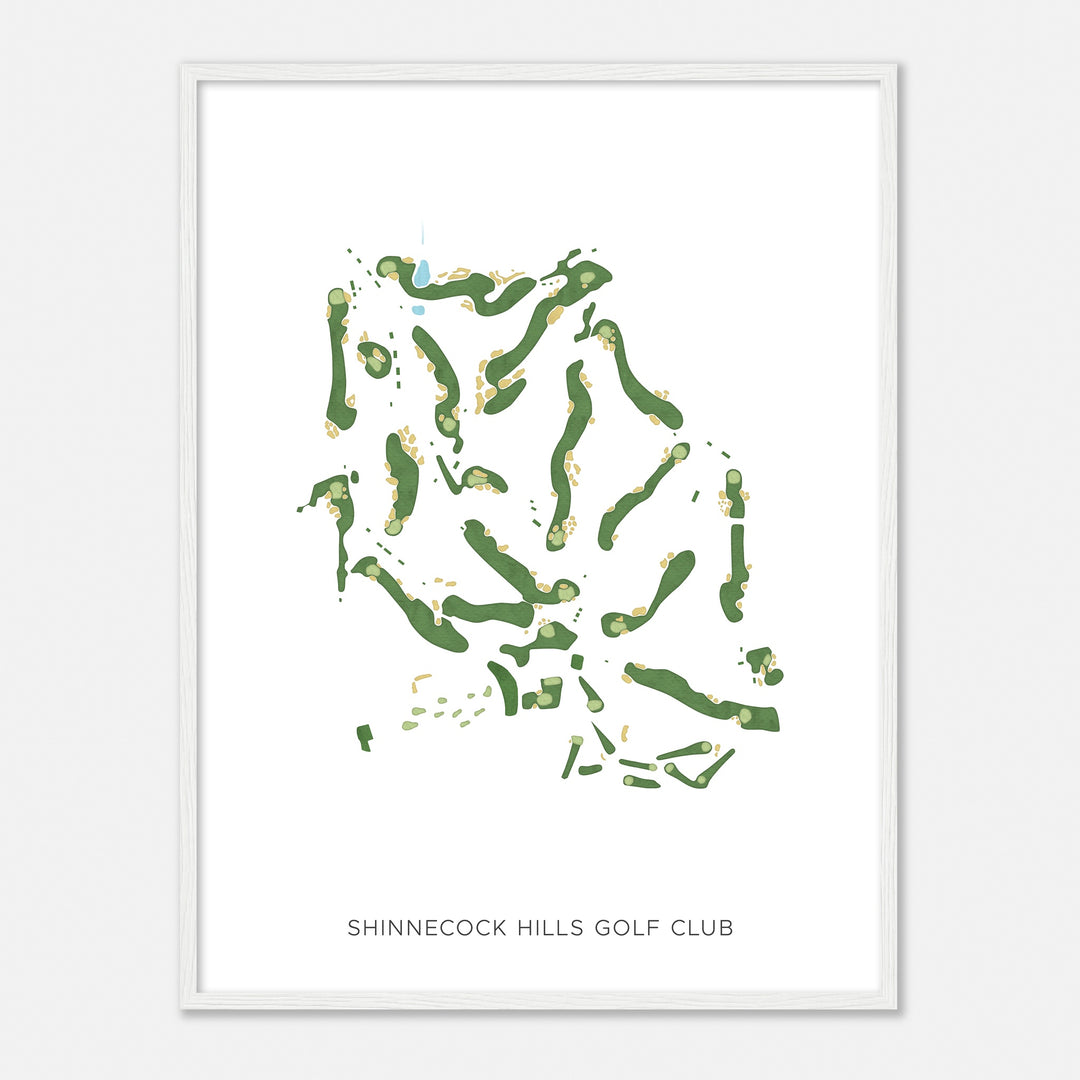 Print of Shinnecock Hills Golf Club Modern Map