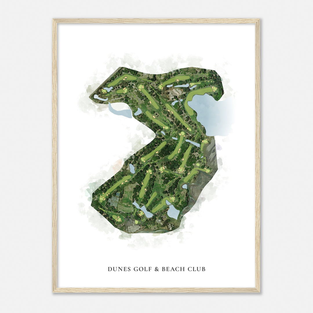Print of Dunes Golf & Beach Club Classic Map