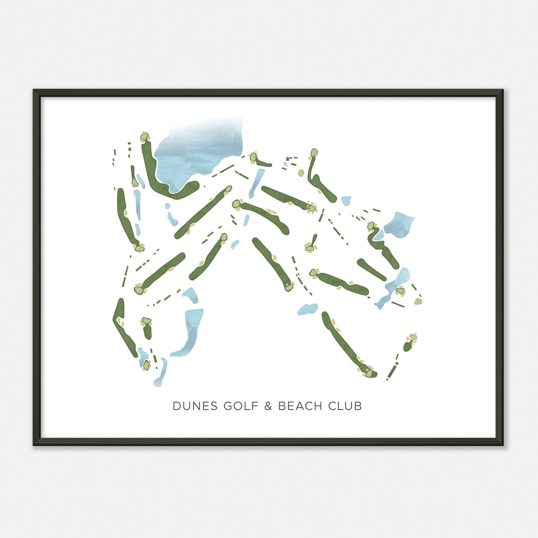 Print of Dunes Golf & Beach Club Modern Map