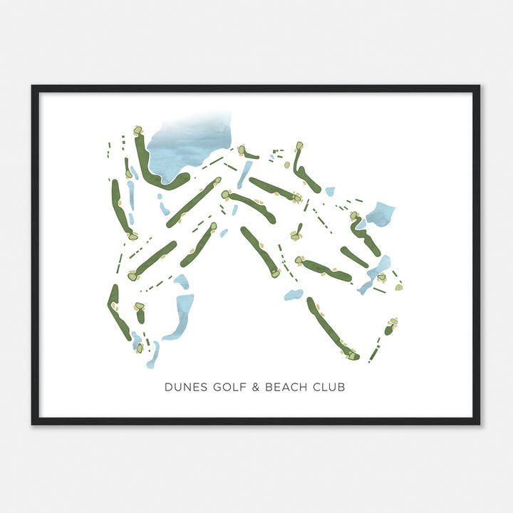 Print of Dunes Golf & Beach Club Modern Map