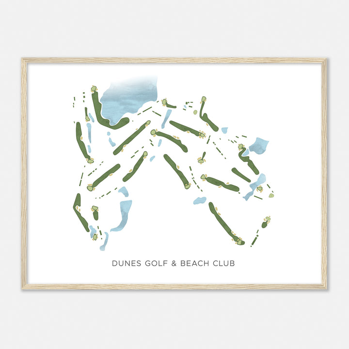 Print of Dunes Golf & Beach Club Modern Map