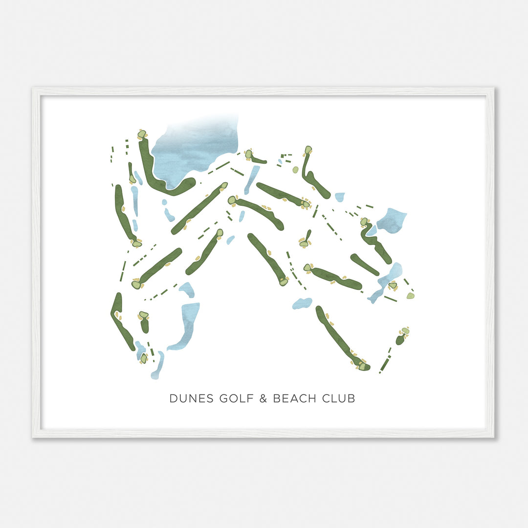 Print of Dunes Golf & Beach Club Modern Map