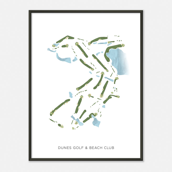 Print of Dunes Golf & Beach Club Modern Map