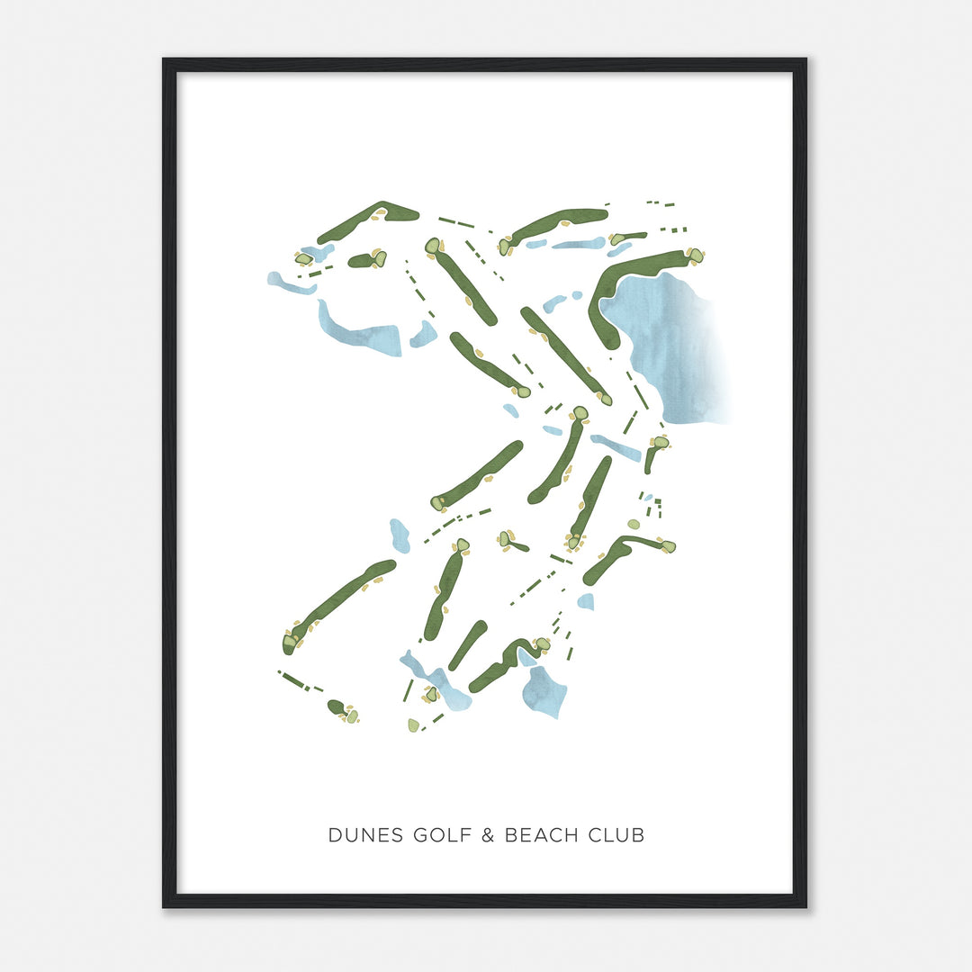 Print of Dunes Golf & Beach Club Modern Map