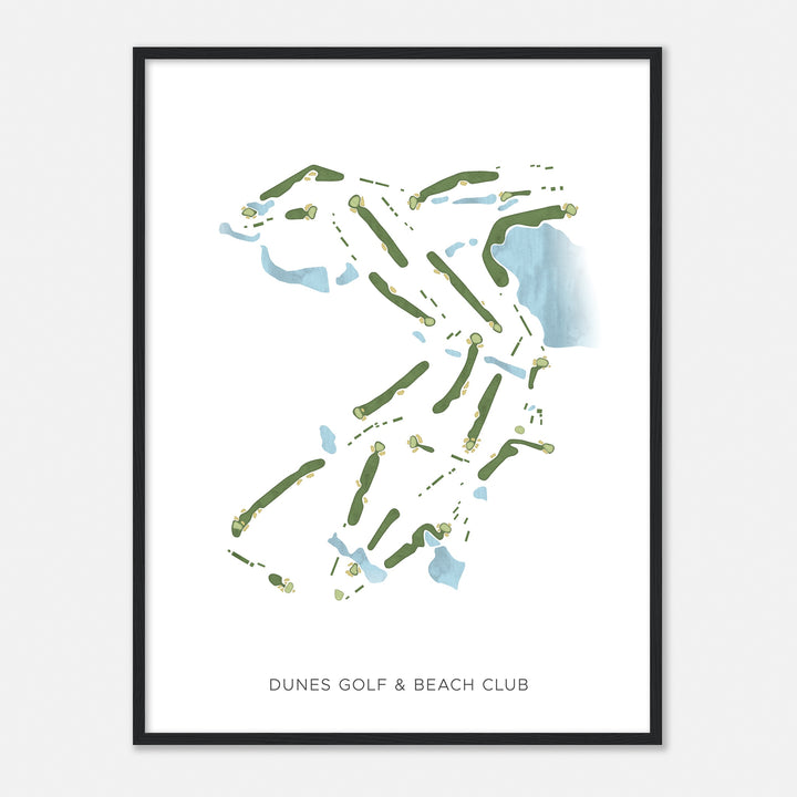 Print of Dunes Golf & Beach Club Modern Map