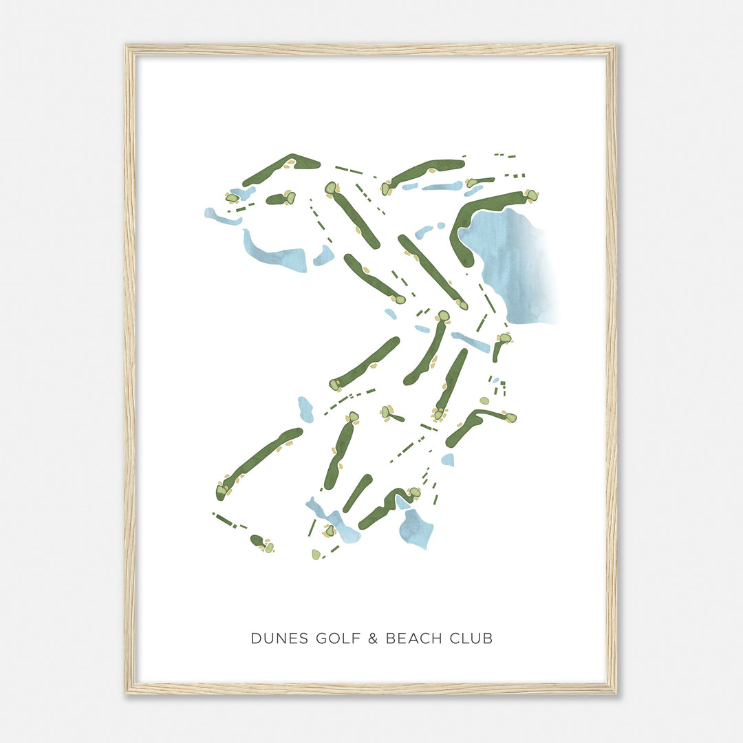 Print of Dunes Golf & Beach Club Modern Map