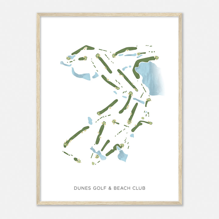 Print of Dunes Golf & Beach Club Modern Map