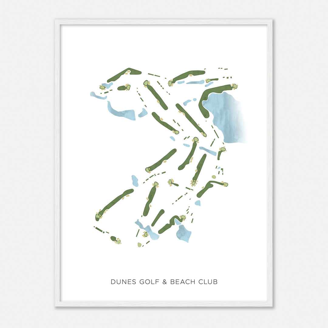 Print of Dunes Golf & Beach Club Modern Map