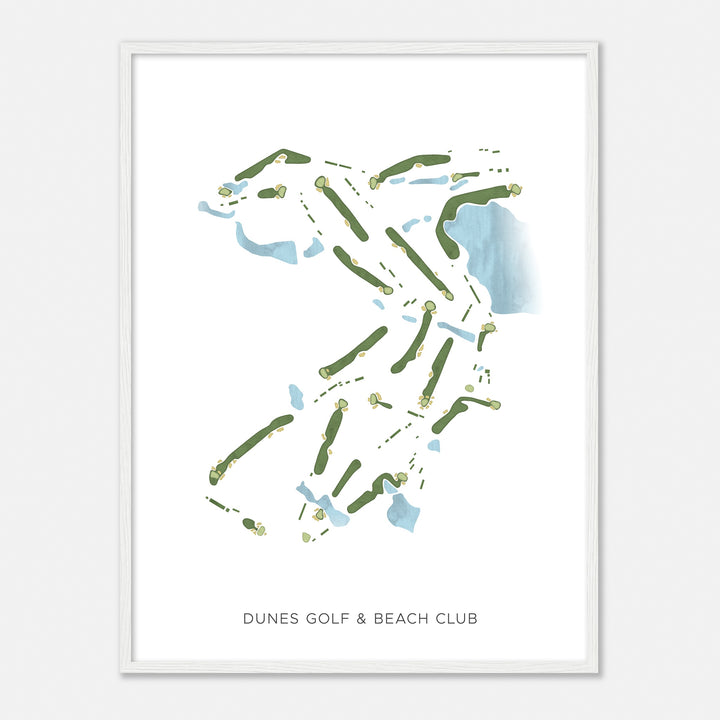 Print of Dunes Golf & Beach Club Modern Map