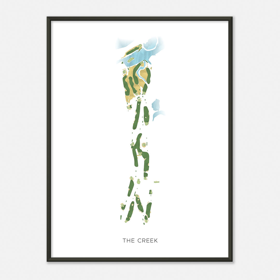 Print of The Creek Modern Map