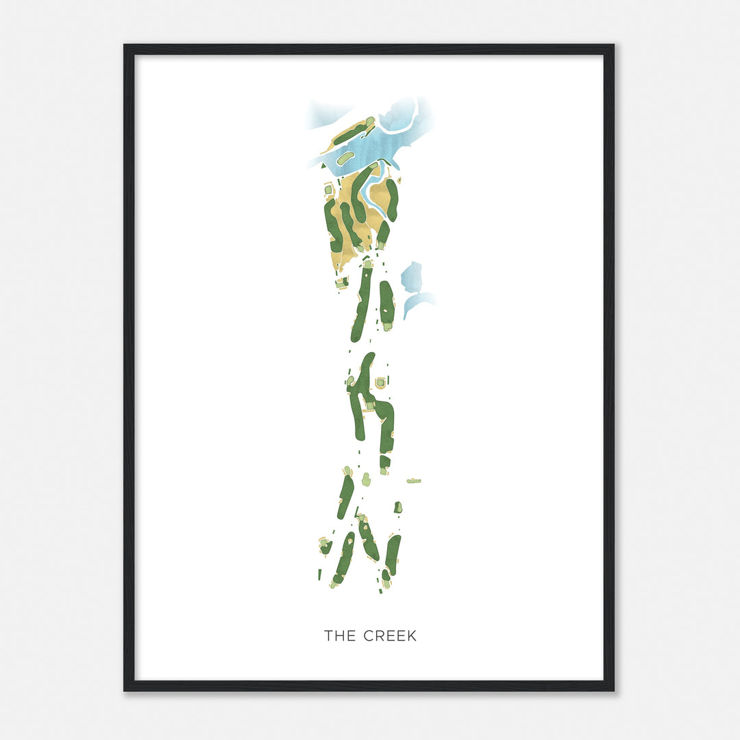 Print of The Creek Modern Map
