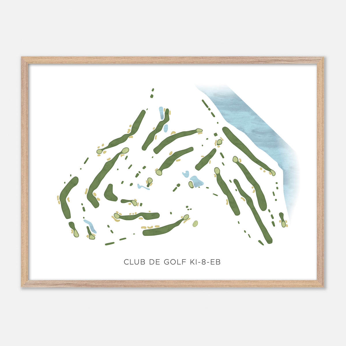 Print of Club de golf Ki-8-Eb Modern Map