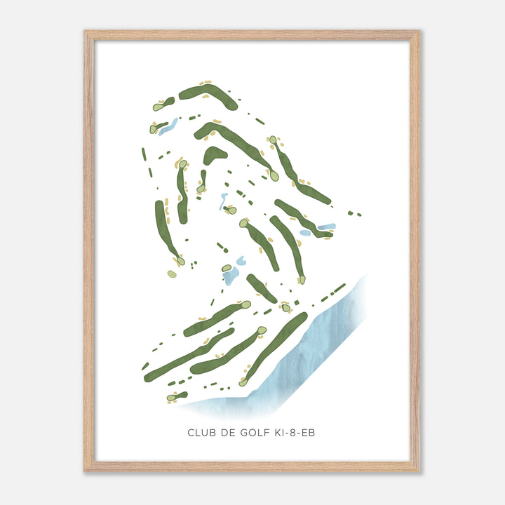 Print of Club de golf Ki-8-Eb Modern Map
