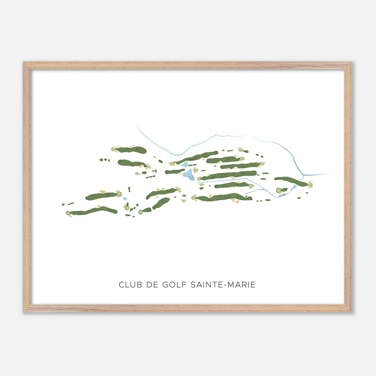 Print of Club De Golf Sainte-Marie Modern Map
