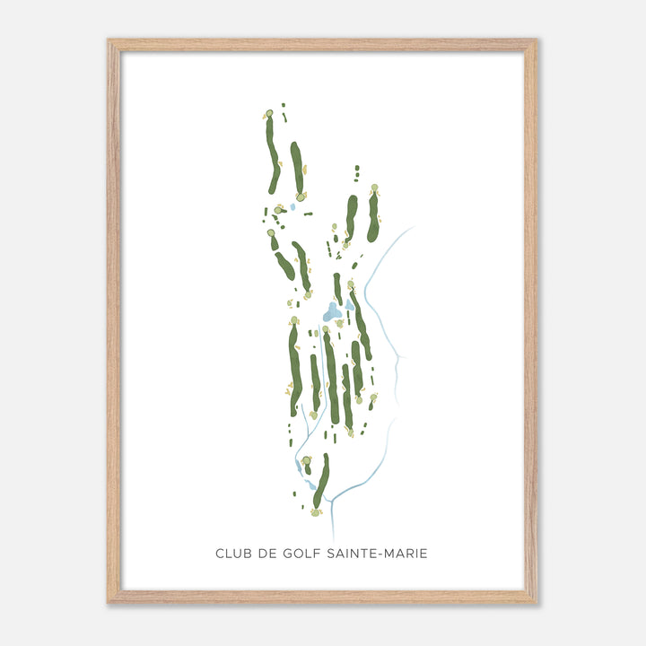 Print of Club De Golf Sainte-Marie Modern Map