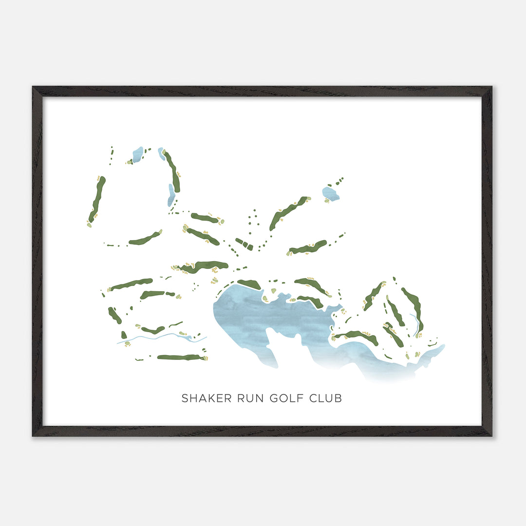 Print of Shaker Run Golf Club Modern Map