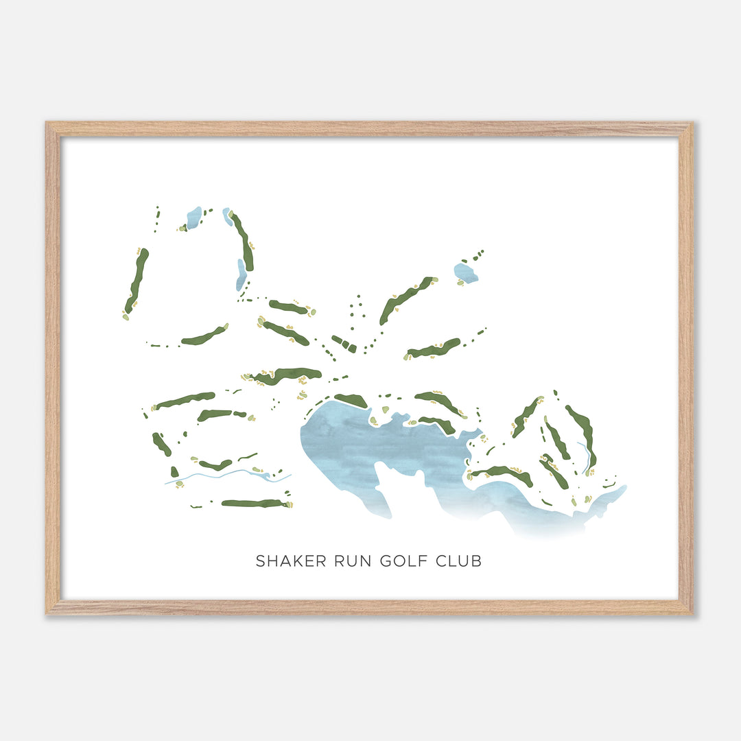 Print of Shaker Run Golf Club Modern Map