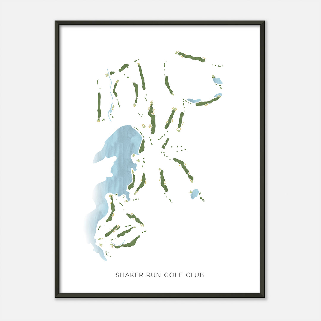 Print of Shaker Run Golf Club Modern Map