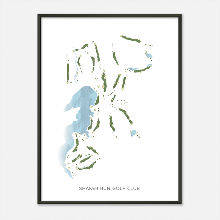 Print of Shaker Run Golf Club Modern Map