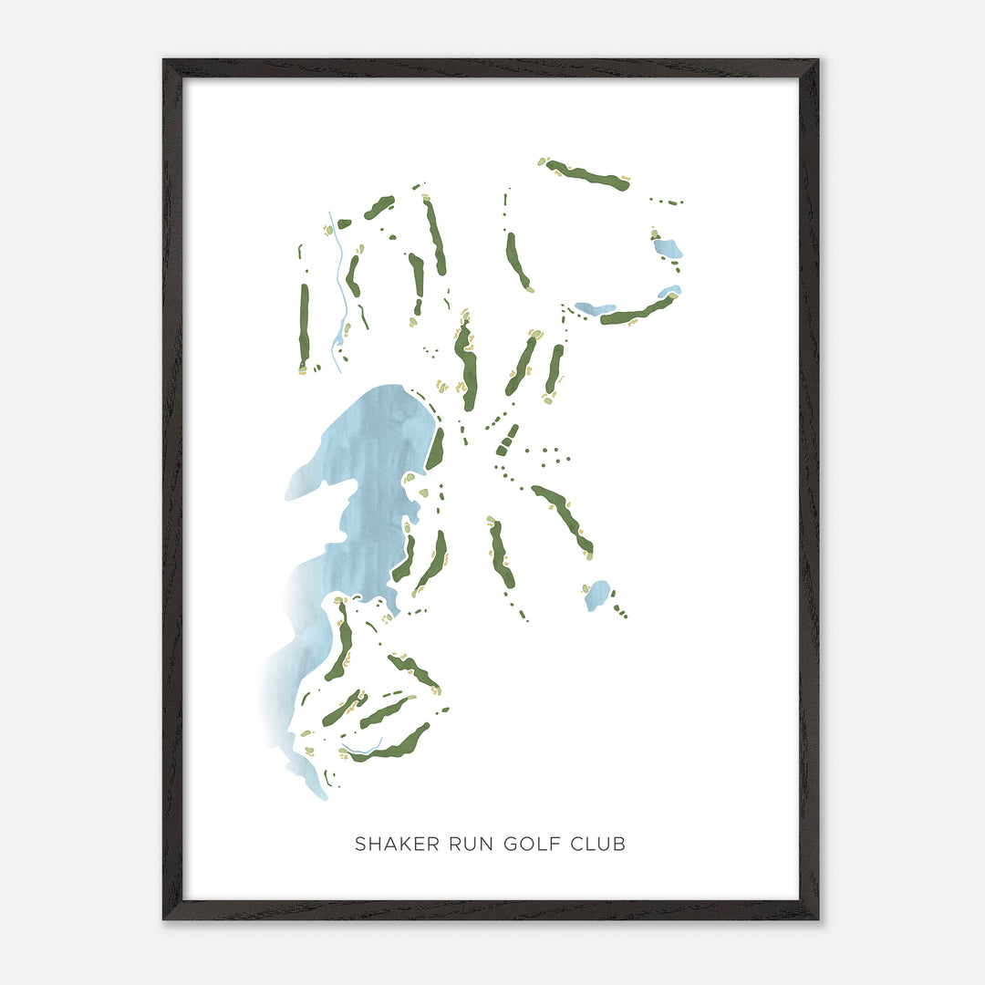 Print of Shaker Run Golf Club Modern Map