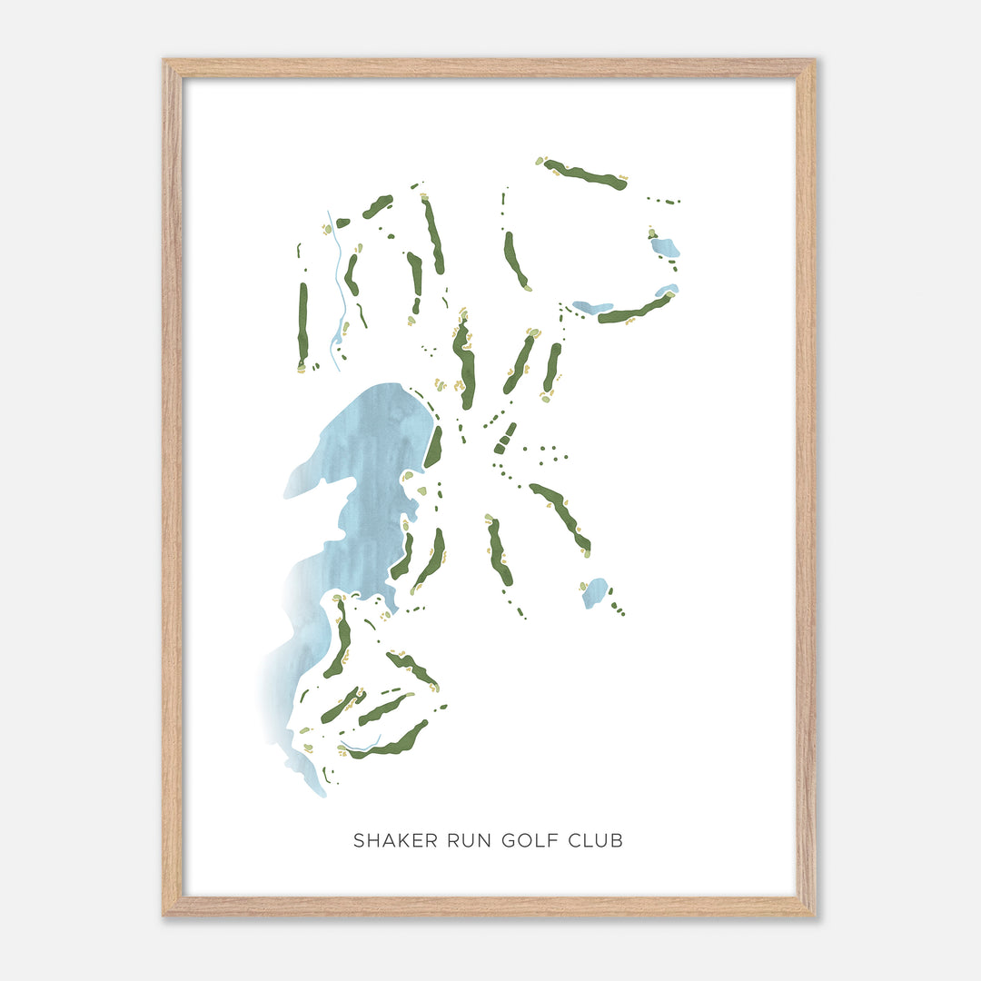 Print of Shaker Run Golf Club Modern Map