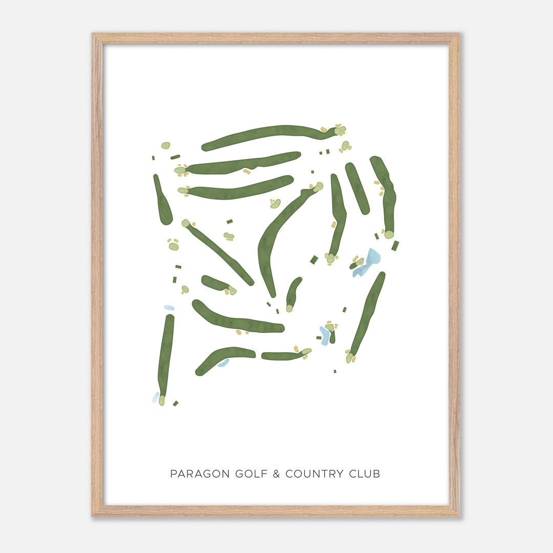 Print of Paragon Golf &amp; Country Club Modern Map