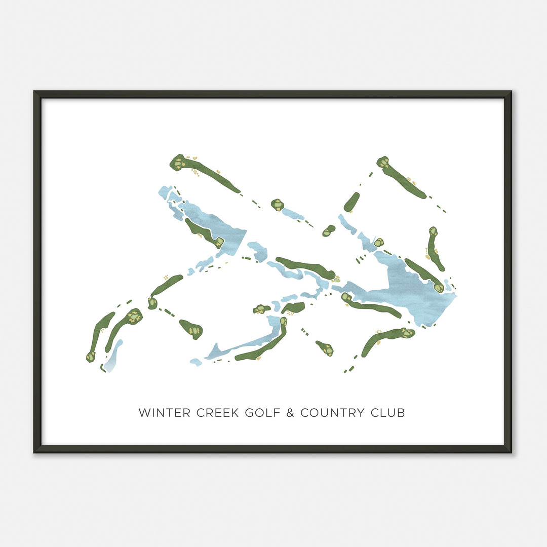 Print of Winter Creek Golf & Country Club Modern Map