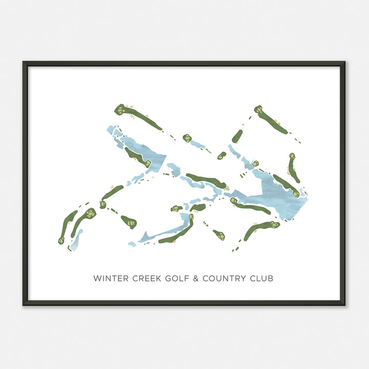 Print of Winter Creek Golf & Country Club Modern Map