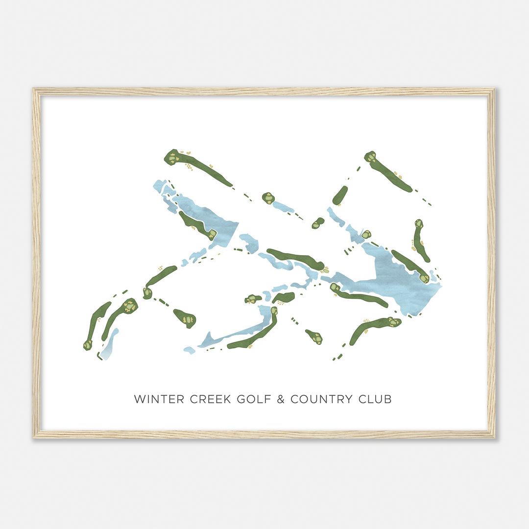 Print of Winter Creek Golf & Country Club Modern Map