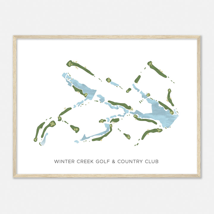 Print of Winter Creek Golf & Country Club Modern Map