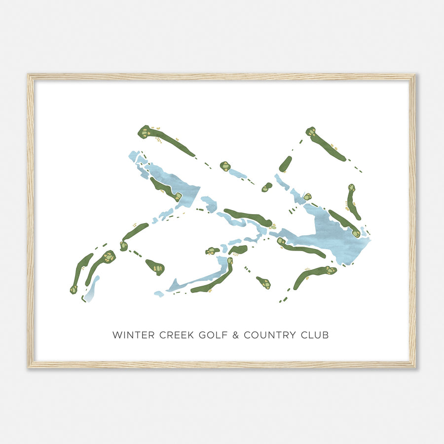 Print of Winter Creek Golf & Country Club Modern Map