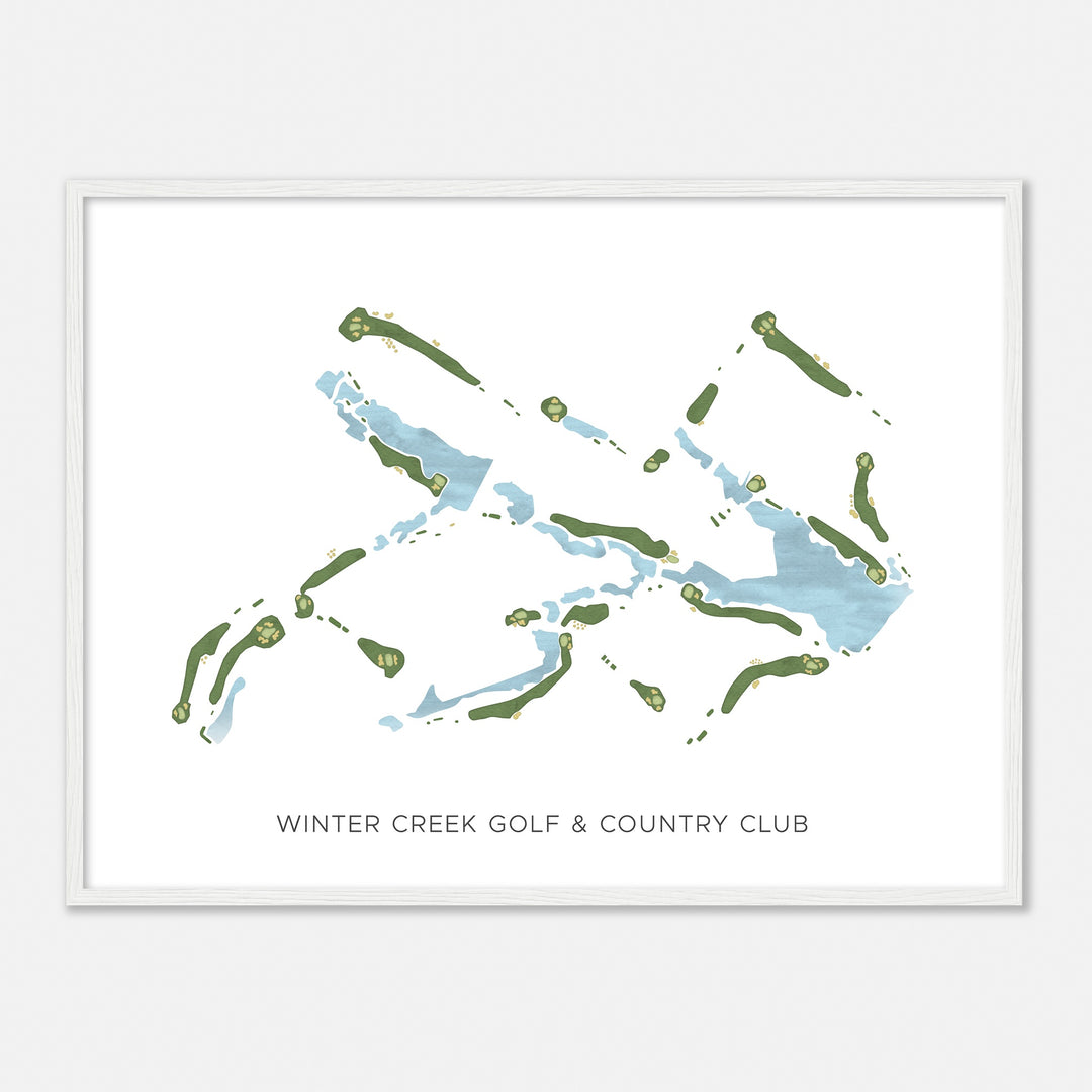 Print of Winter Creek Golf & Country Club Modern Map