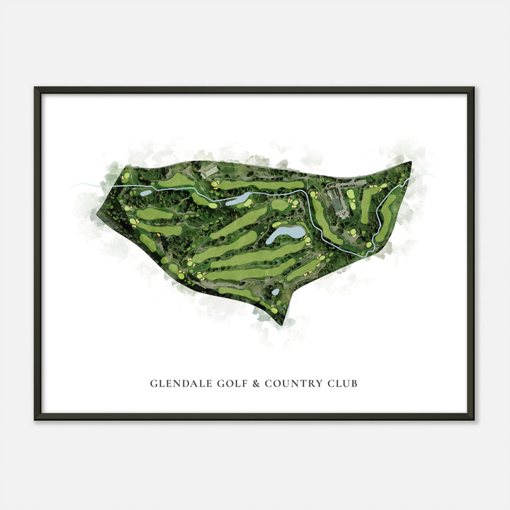 Print of Glendale Golf & Country Club Classic Map