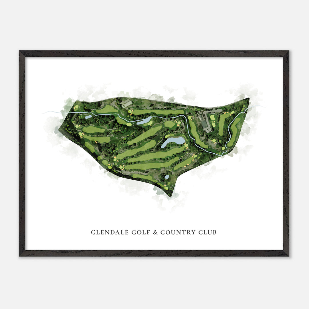 Print of Glendale Golf & Country Club Classic Map