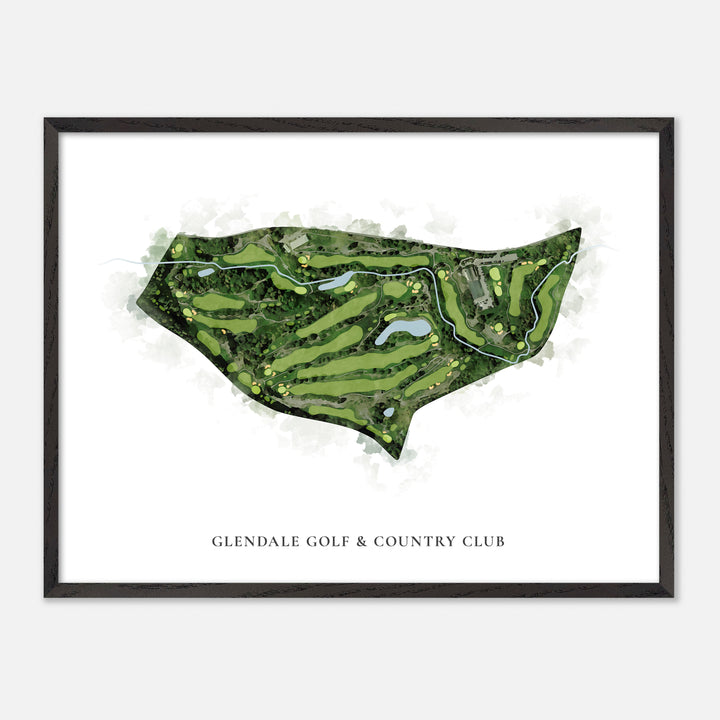Print of Glendale Golf & Country Club Classic Map