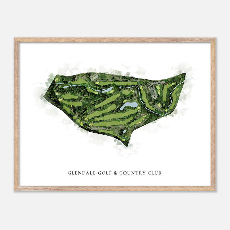 Print of Glendale Golf & Country Club Classic Map