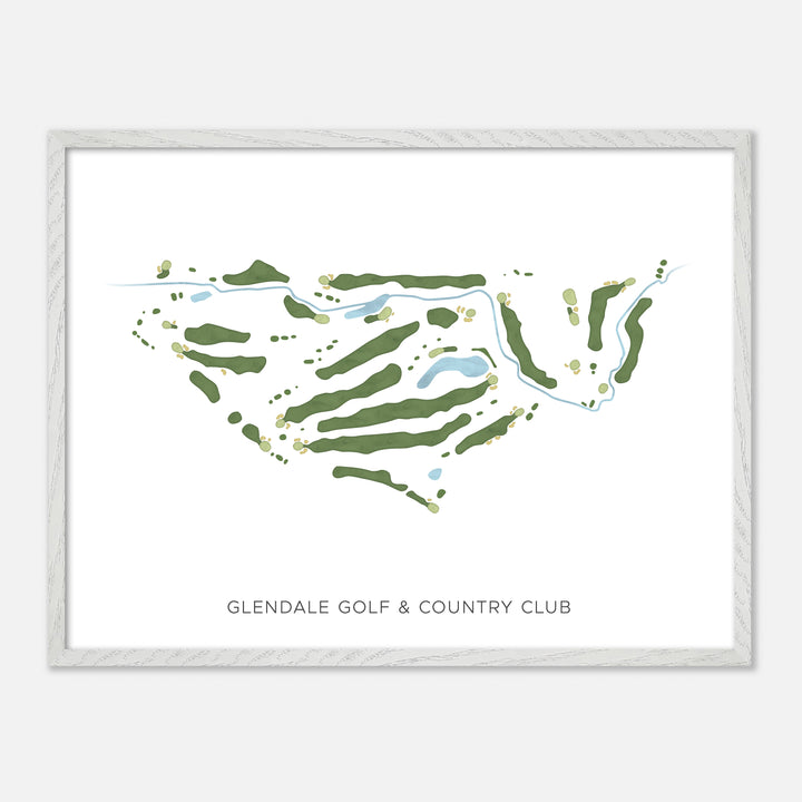 Print of Glendale Golf & Country Club Modern Map