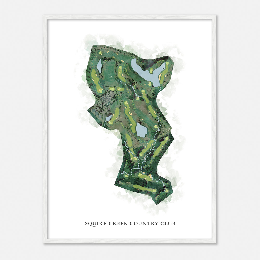 Print of Squire Creek Country Club Classic Map