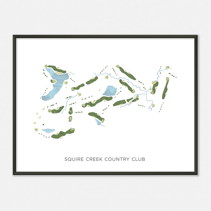 Print of Squire Creek Country Club Modern Map